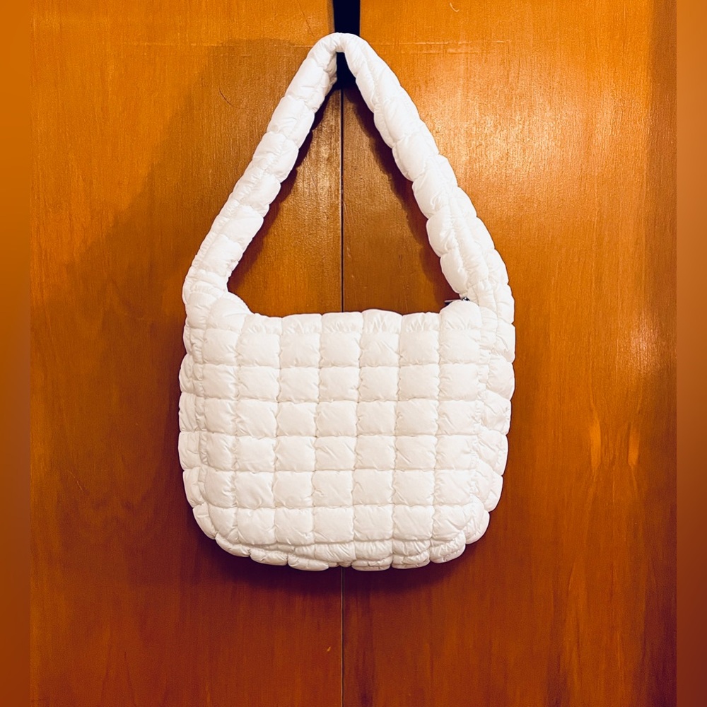 White Puffer Shoulder Bag